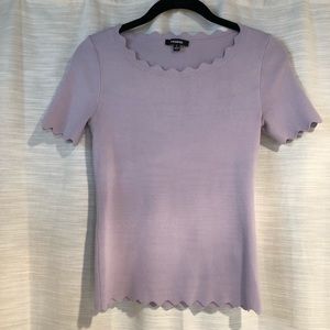 Scalloped trim t-shirt